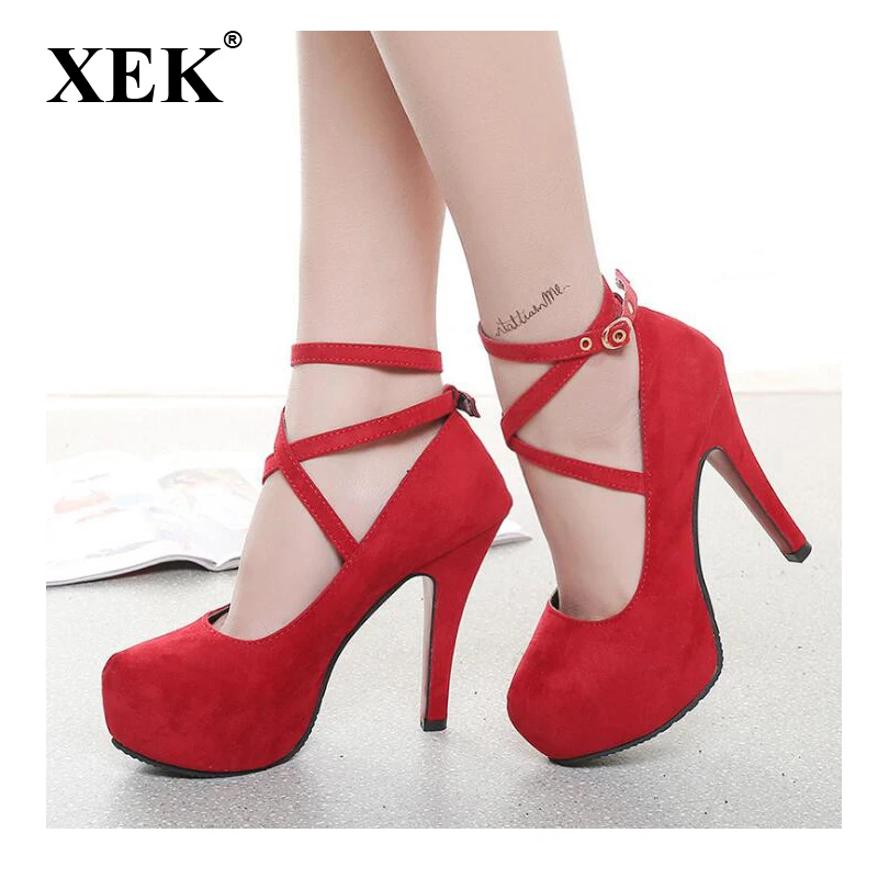 

XEK Factory Price Sexy Gladiator High Heels 8CM Women Pumps Wedding Dress Shoes Woman Valentine Stiletto High Heels Shoes wyq41