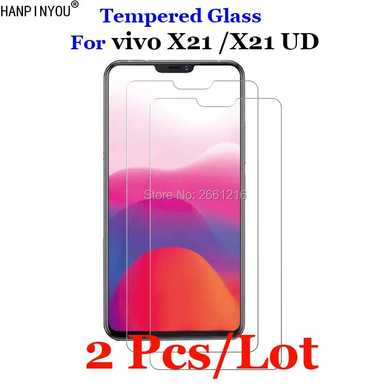 2 шт./лот для vivo X21 закаленное стекло 9H 2.5D Премиум Защитная пленка UD X21UD 6