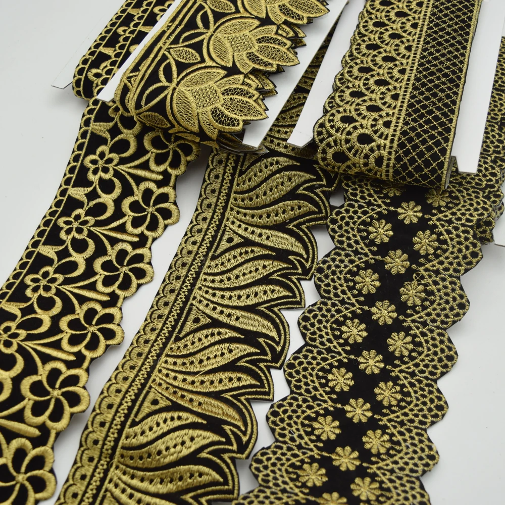 5 ярдов много видов бархатная черно белая африканская вышивка кружевная отделка