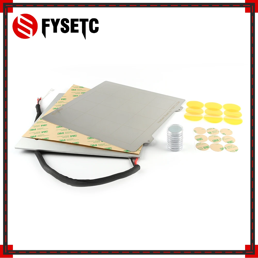 

235x235mm Heatbed + Spring Steel Sheet + pei + Magnet Becoming Magnetic Hot Bed Build Surface Plate For ENDER-3 /3s