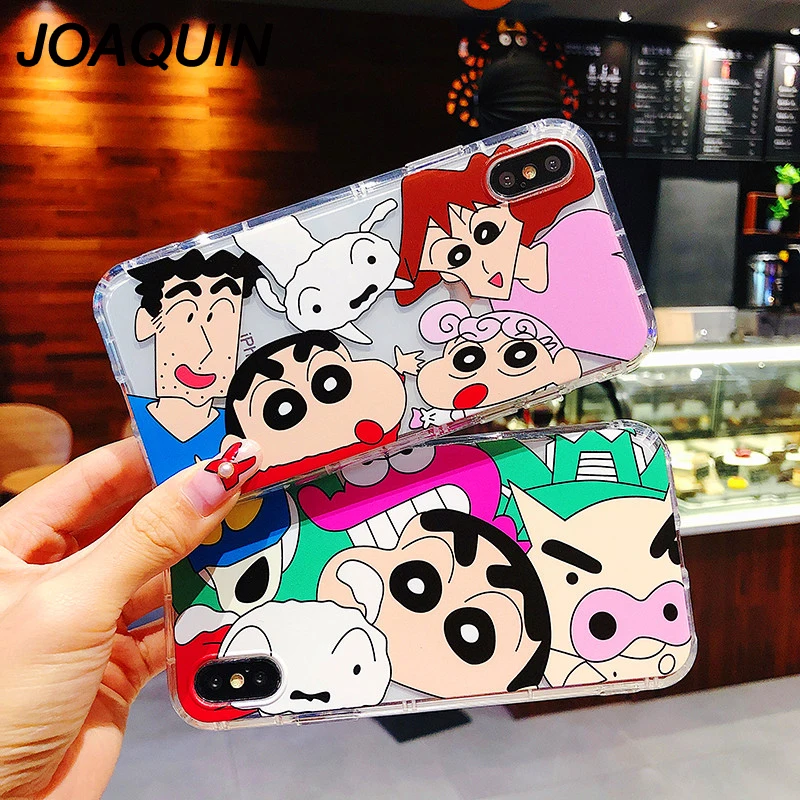 Милый семейный чехол с рисунком Crayon Shin-chan для iphone X Xs MAX Xr 6 6splus 7 8 plus чехлы телефонов