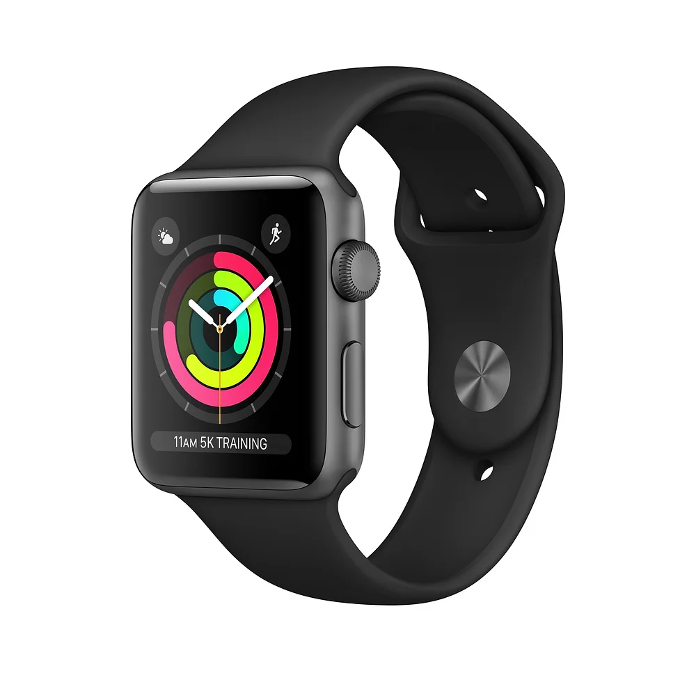 Space Grey Для Apple Watch, версии 3, 38/42 мм спортивные Смарт-часы gps сердечного ритма Сенсор работы при прослушивании музыки по Bluetooth Swimproof IOS для смартфона - Цвет: Space Grey