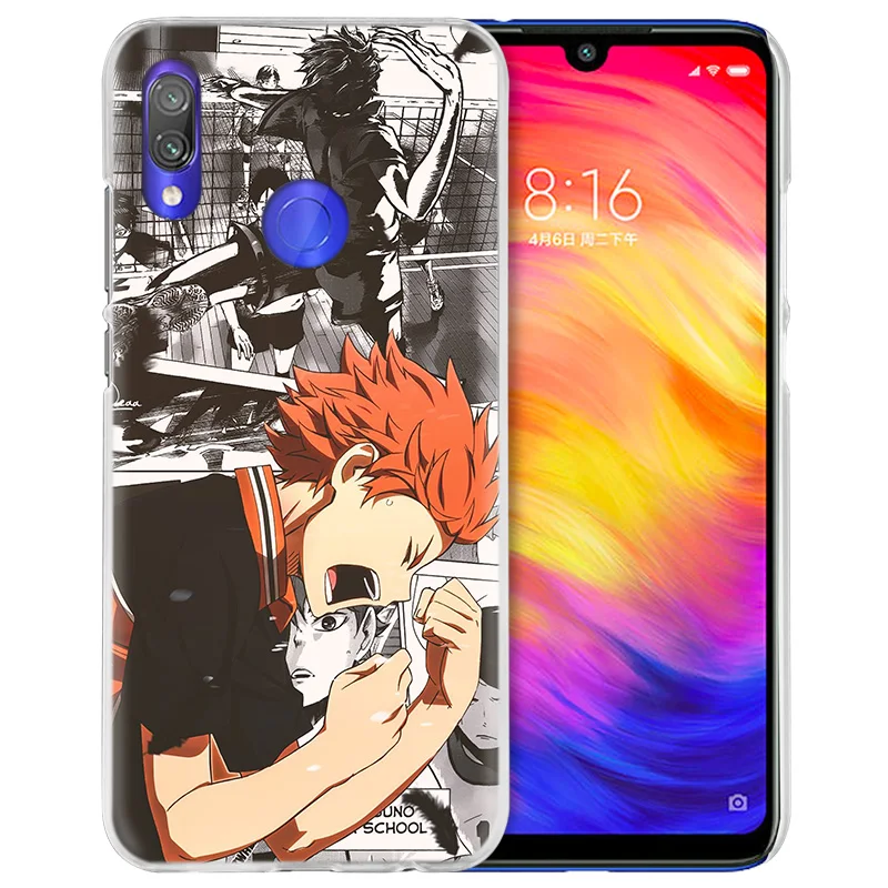 Чехол Haikyuu Hinata для Xiao mi Red mi Note 7 8T 6 6A Pro S2 5 5A 4X mi A1 A2 9 Note10 8 lite Play F1 жесткий чехол для телефона с рисунком аниме