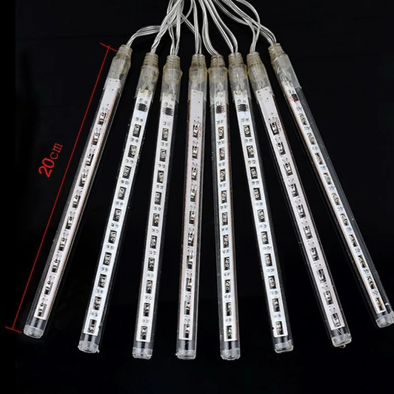 Светодиодные трубки для метеоритного душа с европейской вилкой 20 см