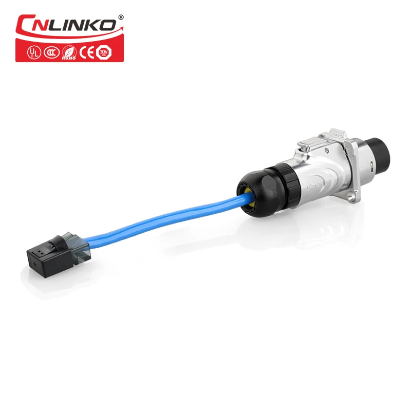 CNLINKO новый стиль M16 металлический корпус RJ45 панельный штекер и розетка