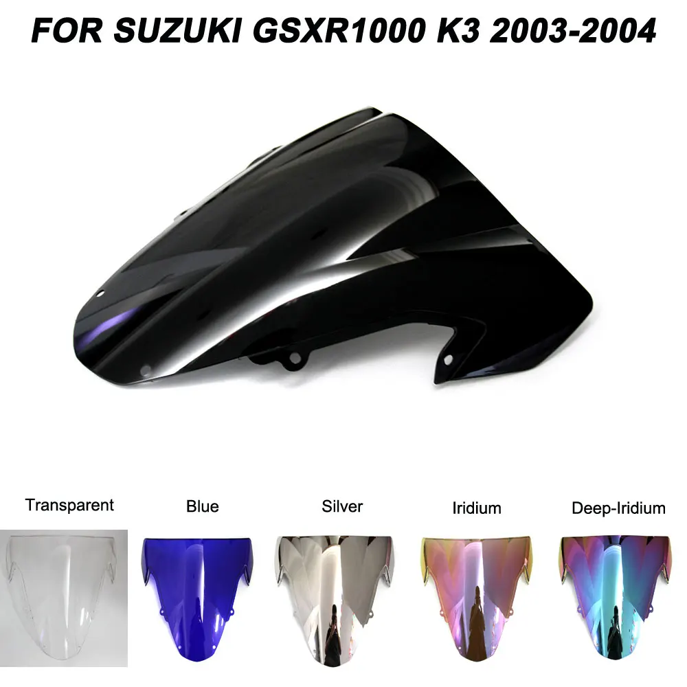 Ветровое стекло черного цвета для Мотоцикла Suzuki GSXR1000 GSXR 1000 K3 2003-2004 03 04 ветровые