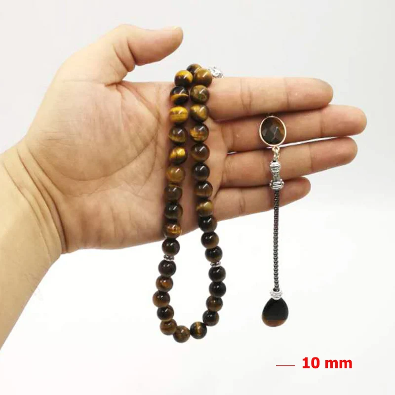 Новый стиль мужской Tasbih 2019 стильный тигровый глаз натуральный камень
