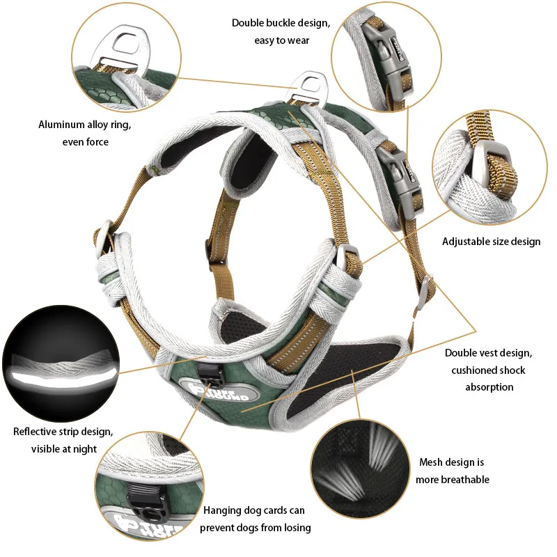 SandyFloyd поводок для собак маленькие большие собаки мягкий светоотражающий жилет