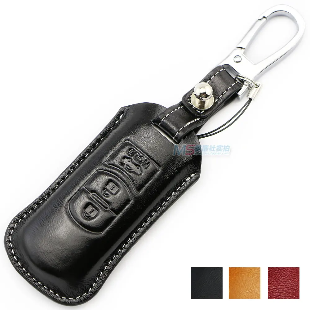 

Чехол для ключей из натуральной кожи для Mazda key, Mazda Axela 3 Atenza 6 дюймов, искусственный кошелек для MAZDA, автозапчасти, брелок для ключей