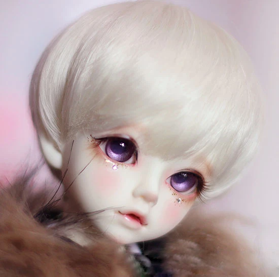 

BJD doll hair wigs keiskei white High-temperature wire short straight wigs for 1/3 1/4 1/6 1/8 BJD DD SD YOSD doll
