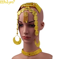 ethlyn 2019 latest gold color red stone women eritrean ethiopian traditional wedding jewelry sets s112c
