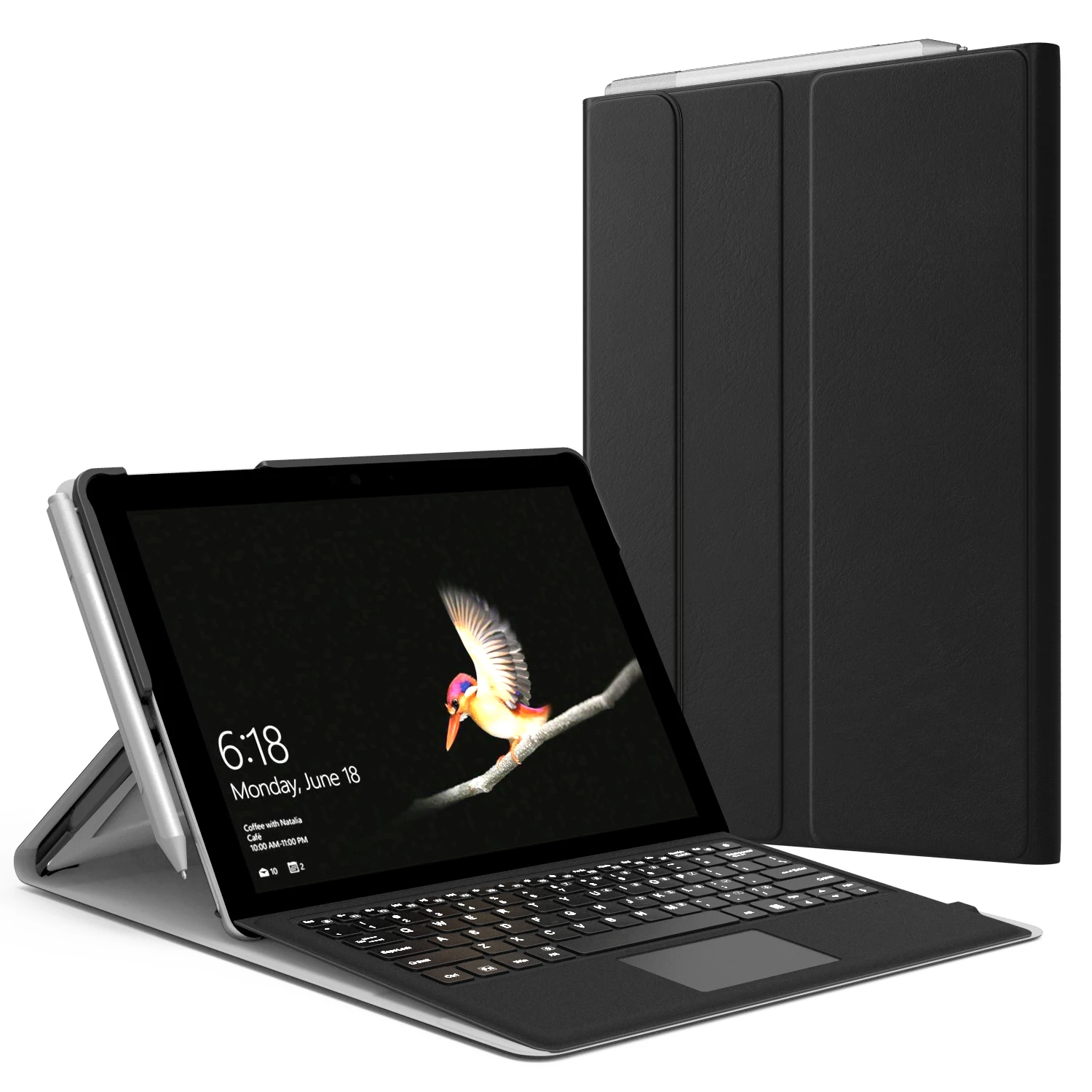 Чехол для microsoft Surface Go 10, несколько углов обзора Портфолио бизнес-Обложка с петля для карандаша для поверхности Go чехол
