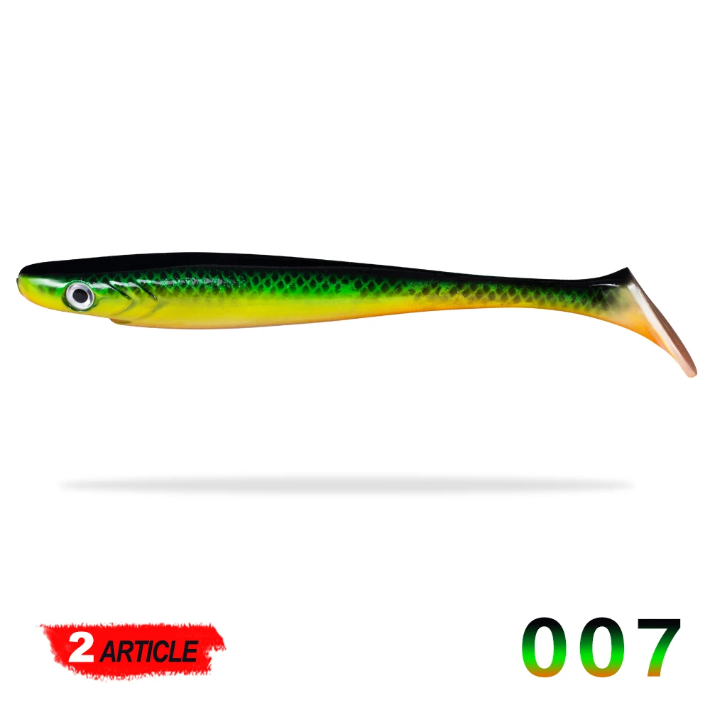 007 Hunthouse 2 шт./лот pro shad Щука приманка 20 см 50 г Краска Печать приманка весло хвост shad силиконовая souple leurre натуральный мускусный - Цвет: 007