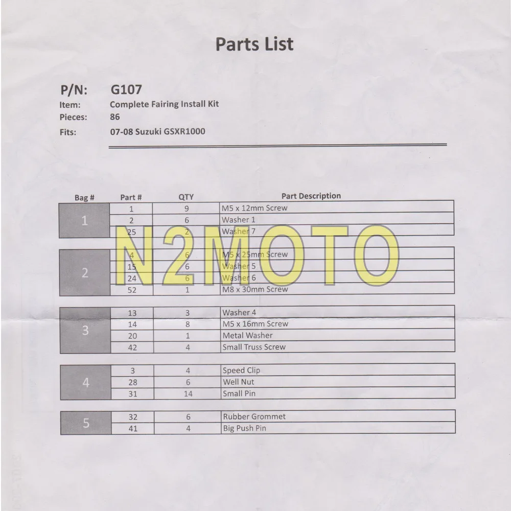 _ Полный комплект болтовых гаек крепежные винты для Suzuki GSXR 1000 2007-2008 нержавеющая