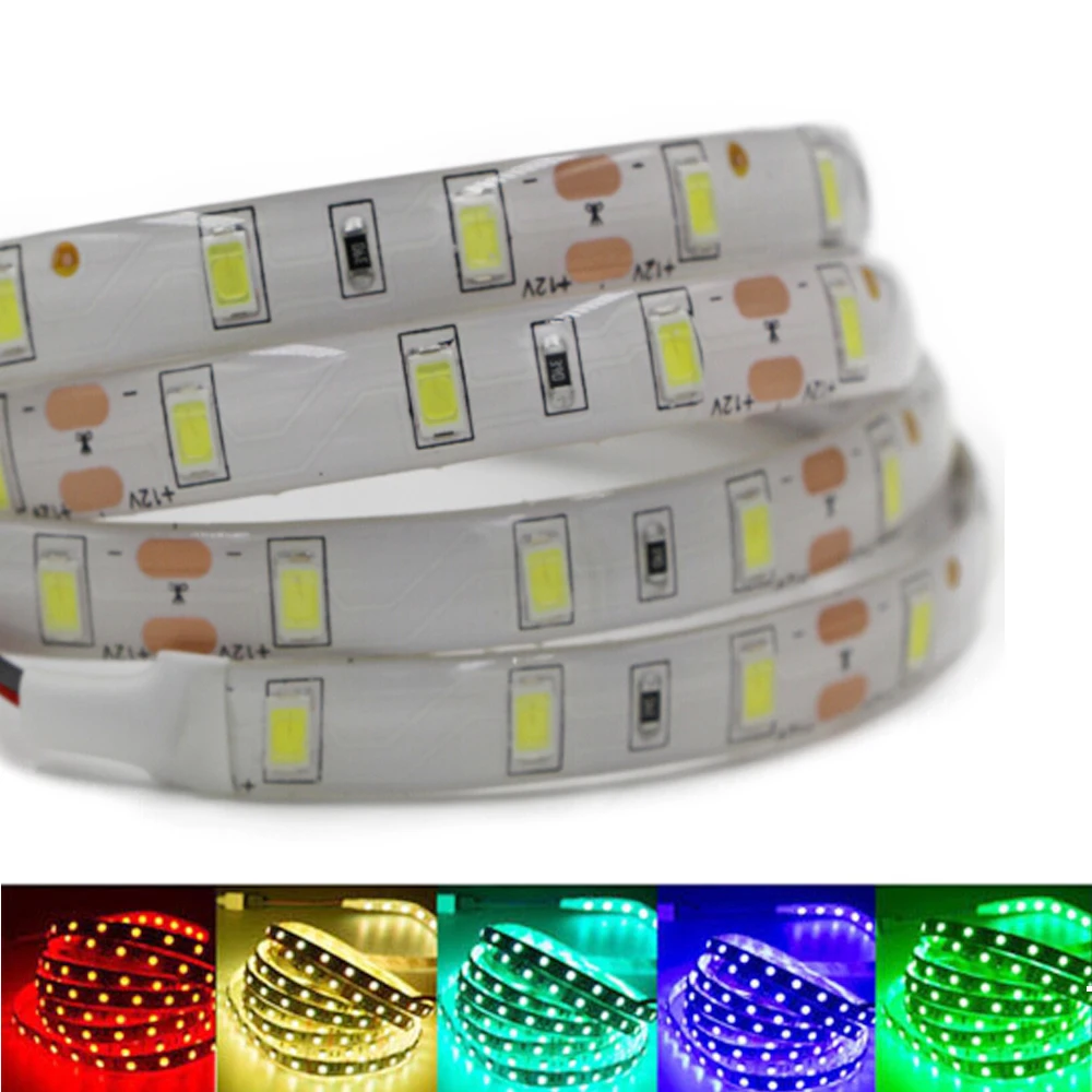 Светодиодная лента водонепроницаемая 5630 SMD DC 12 В 60 светодиодов/м 5730 бар яркий чем