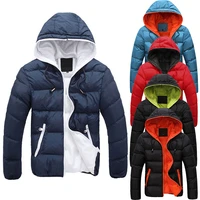2021 new fashion mens winter warm jacket hooded slim casual coat cotton padded jacket parka overcoat hoodie thick coat