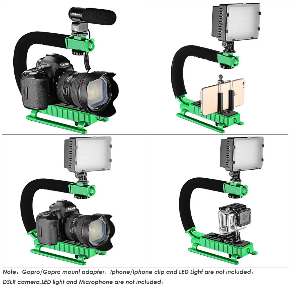 Neewer C shape Профессиональный Универсальный экшн стабилизирующая ручка кронштейн