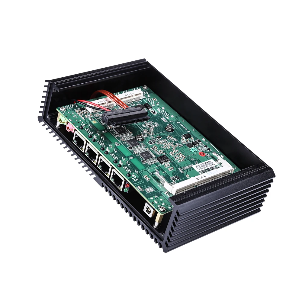 Бесплатная доставка! Безвентиляторный мини ПК Celeron 3205U/Core i3/Core i5 4 Intel Lan