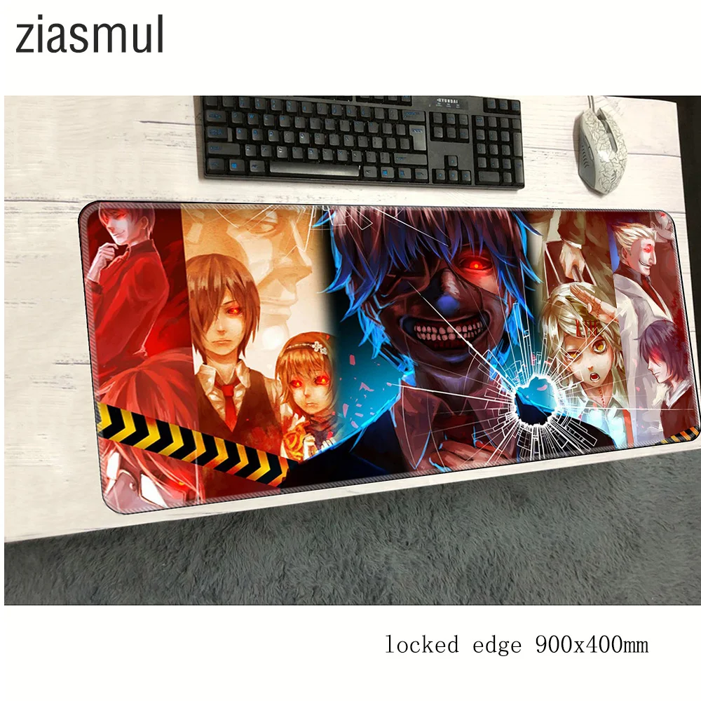 

best Tokyo Ghoul mouse pads Cartoon pad to mouse notbook computer mousepad 900x400x3mm gaming padmouse gamer keyboard mouse mat