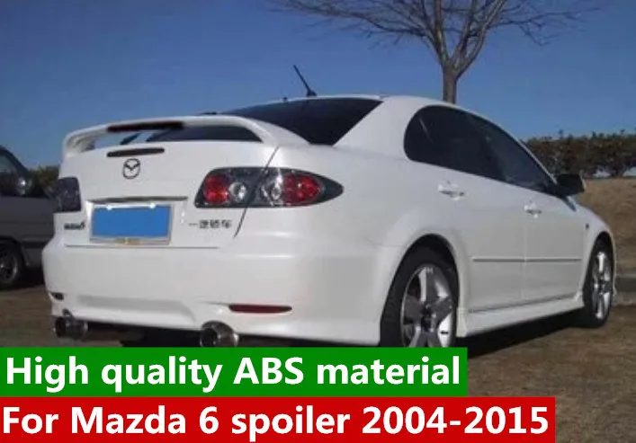 

For Mazda 6 spoiler with LED light High quality ABS material Rear wing For Mazda 6 2004 to 2015 spoiler Primer or any color