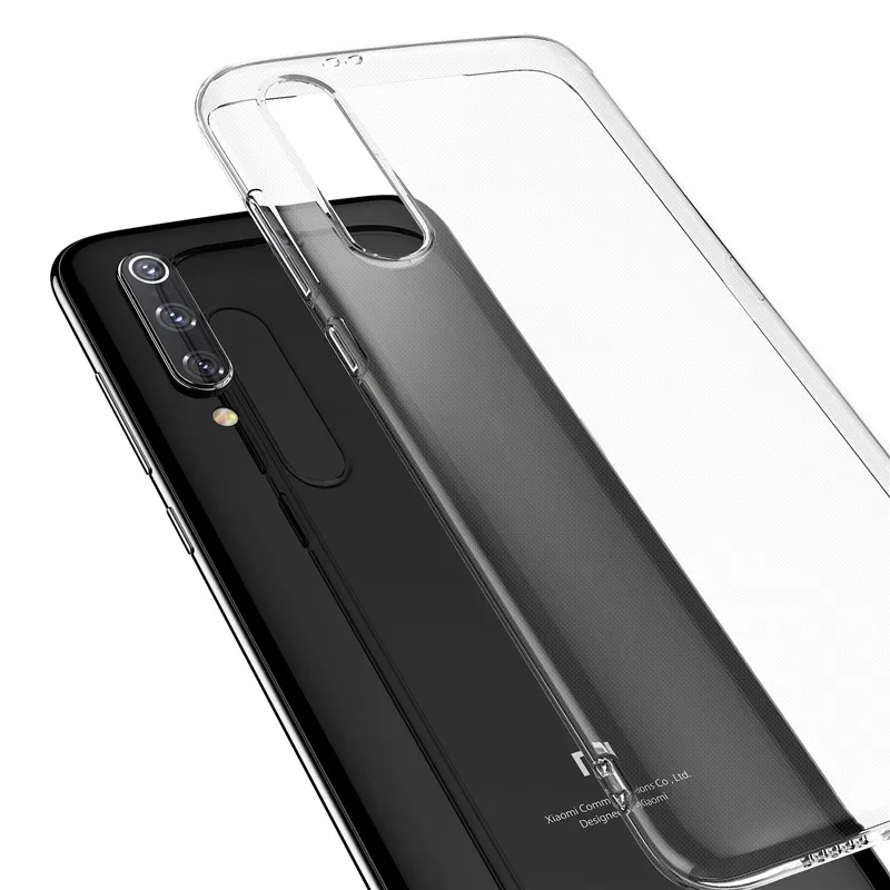 Для Xiaomi mi 9 чехол SE Ультратонкий Прозрачный мягкий ТПУ амортизирующая гибкая
