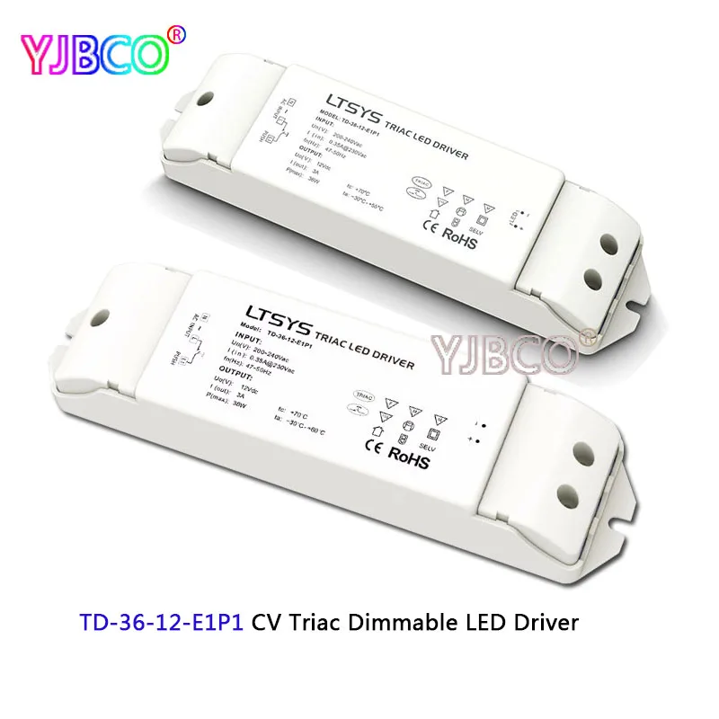 LTECH TD-36-12-E1P1 200-240VAC вход выход 36 Вт 12VDC 3A симистор постоянного напряжения затемнения