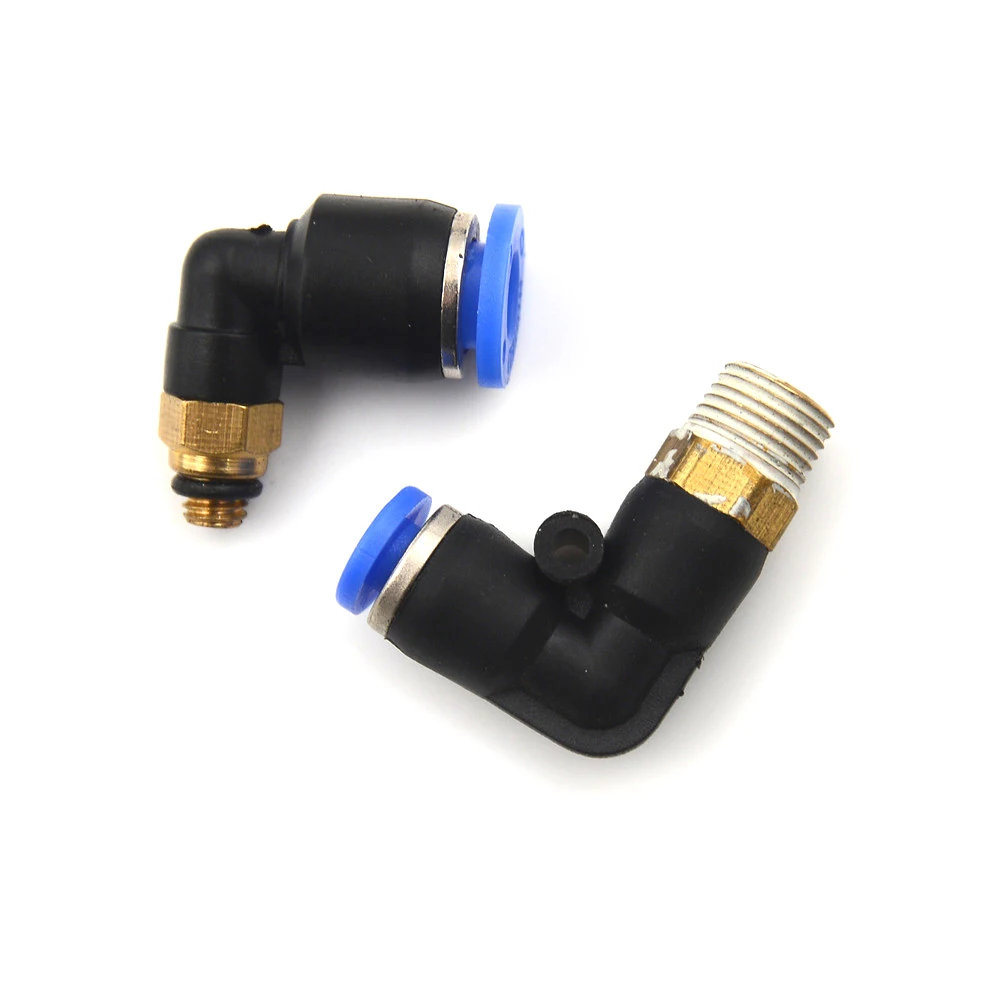 PL OD 4 6 8 10 12 мм 1/8 'Ƈ/4'' 3/8 'Ƈ/2'' пневматический мужской локоть