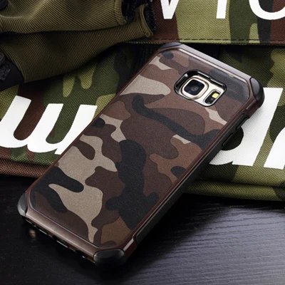 IRONGEER Военная Униформа противоударный чехол для samsung Galaxy S7 S6 край S8 S9 плюс камуфляжный чехол для samsung A3 A5 A7 J5 J7 Note 5/Note 4 - Цвет: Brown