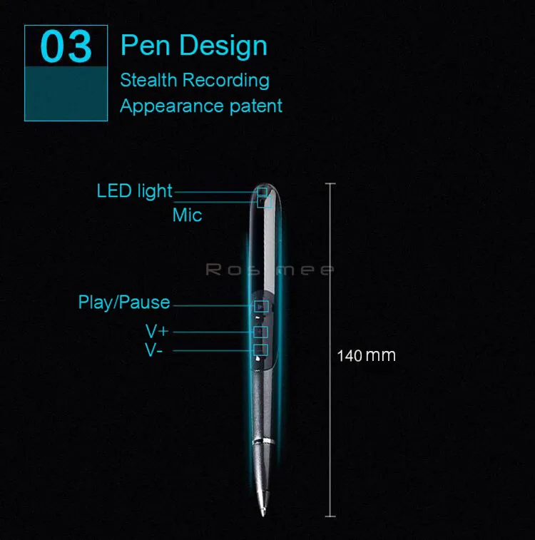Оригинальный Цифровой диктофон JNN Q9 8G шариковая ручка цифровой портативный мини