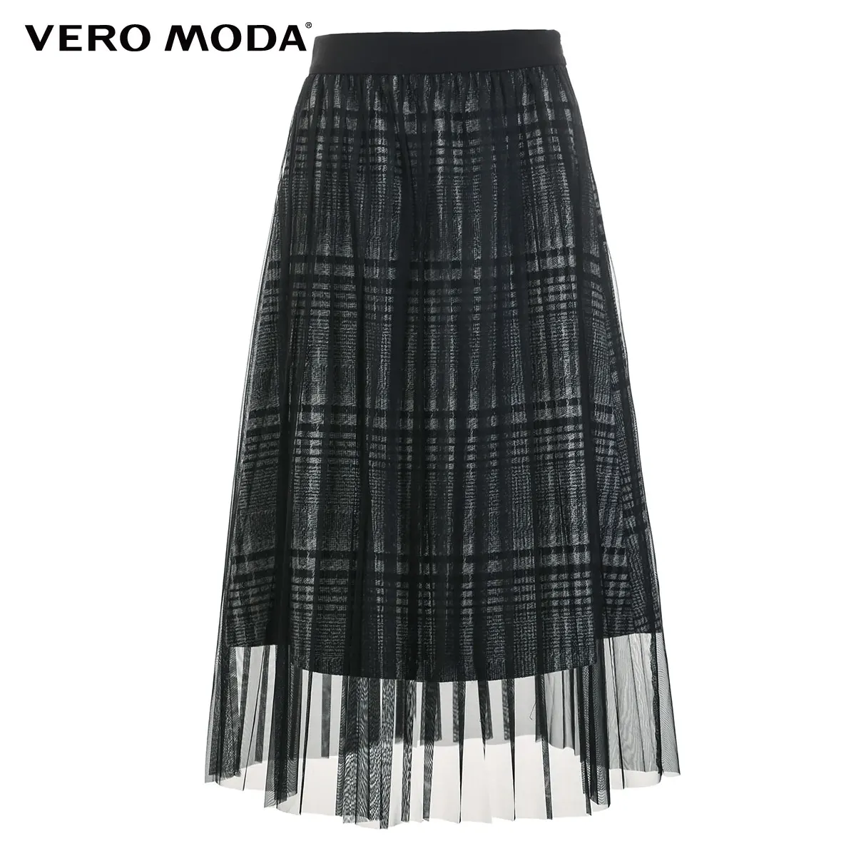 Vero Moda Новая женская OL Gauzy двухъярусная юбка из ткани | 318416509