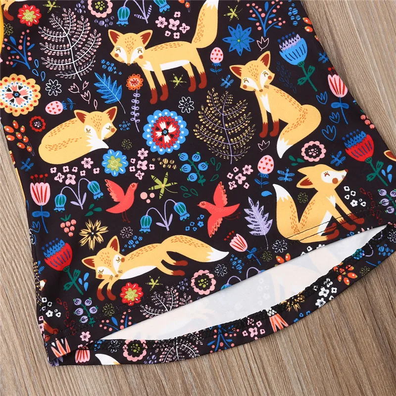 Детская футболка для маленьких девочек желтые топы без рукавов с рисунком лисы и