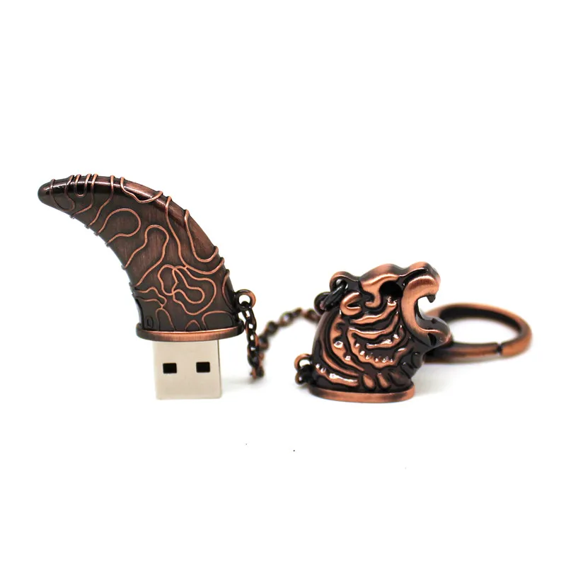 Металлическая Флешка с памятью дамасский нож/кинжал USB флеш накопитель 4G 8G 16G 32G 64G