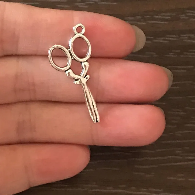 

20PCS DIY Jewelry Making Hair Stylist Scissors Charms Scissors Pendant for Bracelet Necklaces Earrings Book Marks Key Chains