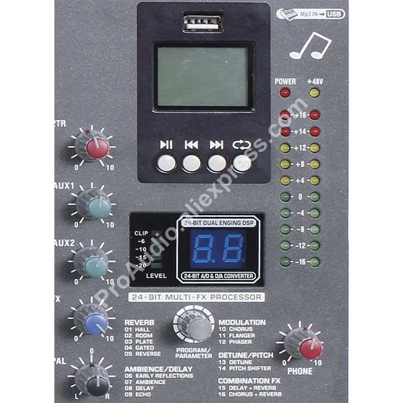 Миксер MICWL LE12 Pro 12 Ch 99 DSP стереозвук миксер MP3 USB 48 В 24 битный процессор multi fx|mixer