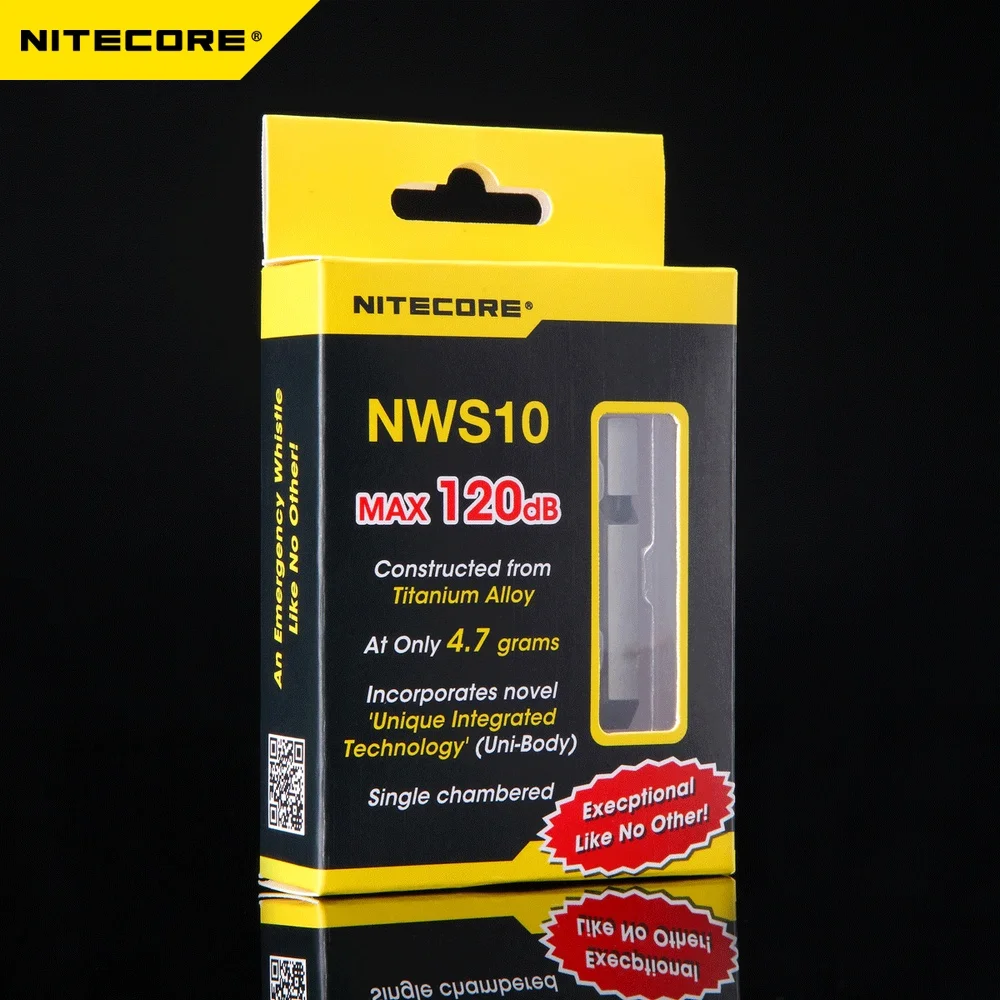 Лидер продаж уличный аварийный свисток NITECORE 120 дБ для выживания NWS10 из титанового