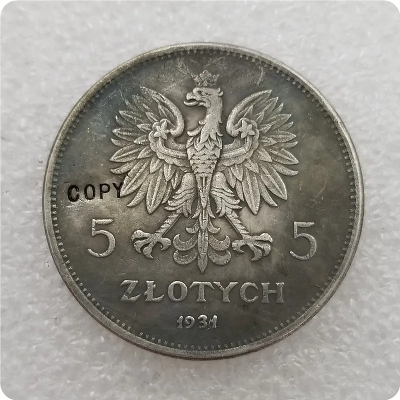 1931 POLAND 5 ZLOTYCH копия памятных монет Реплика медаль коллекционные