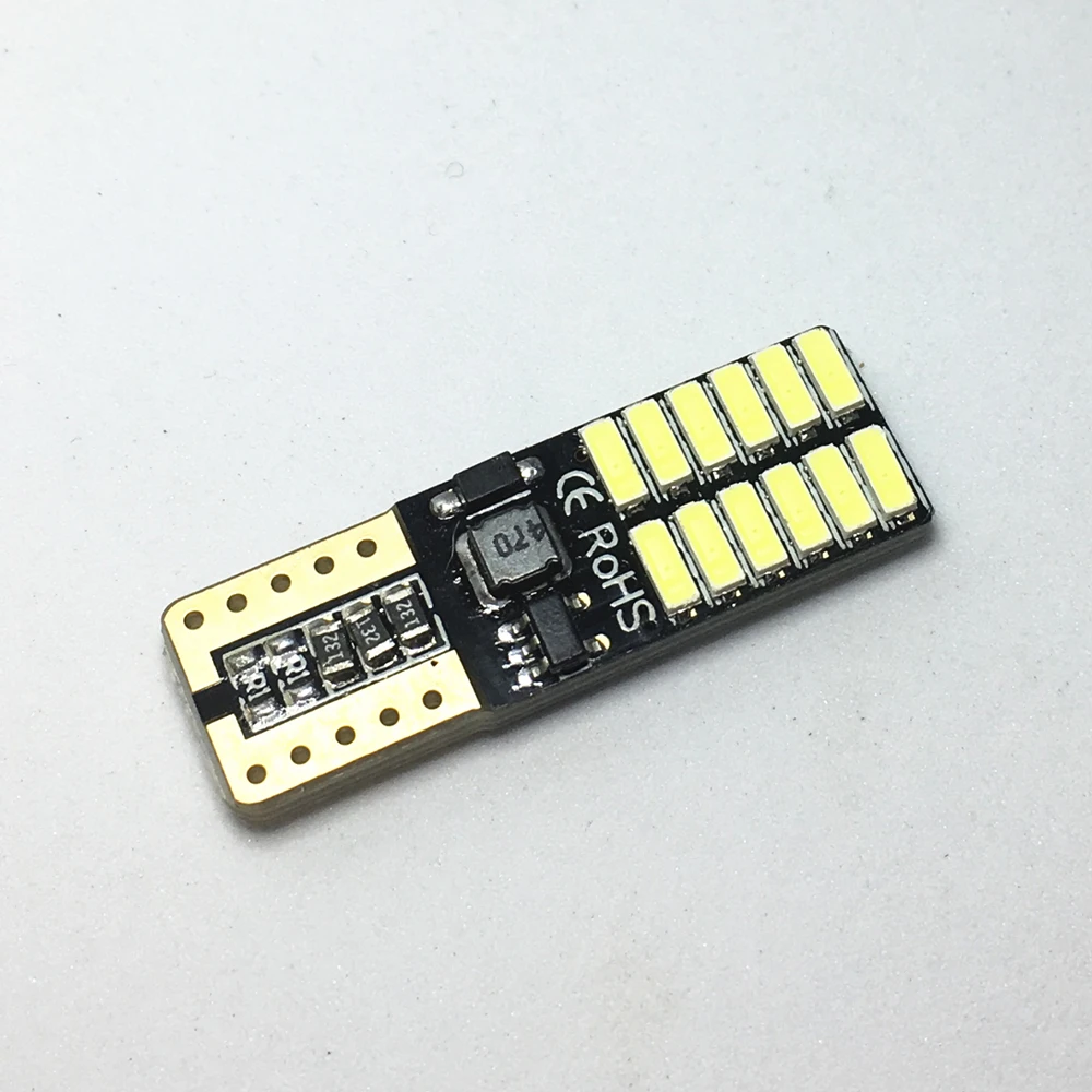 1 шт. T10 Светодиодные лампы с 4014 SMD 24 светодиодами свет неполярность Canbus 194 168 W5W