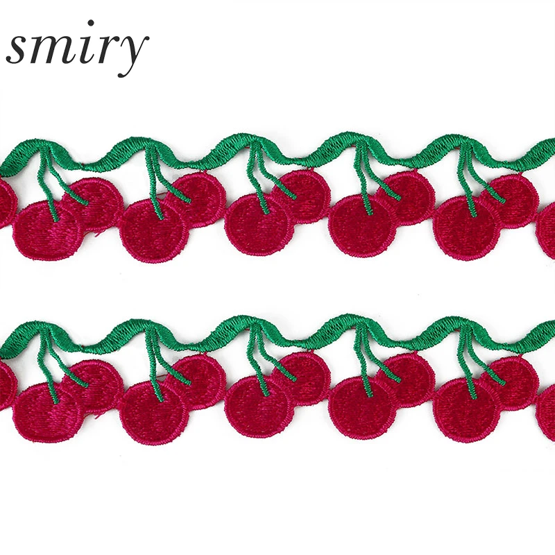 Smiry маленькая вишневая красивая кружевная ткань ручная работа вышитая швейная