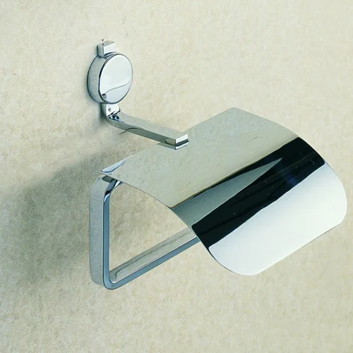 toilet paper holder Аксессуары для ванной комнаты, диспенсер для жидкого мыла, настенный держатель для полотенец, крючок для халата, туалетная щетка, держатель для бумажных тарелок, стеклянная полка - Цвет: toilet paper holder