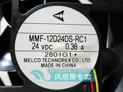 Оригинальный Nidec для Mitsubishi инвертор вентилятор MMF 12D24DS RC1 12 см 12038 24V 0.36A 3 провода|nidec