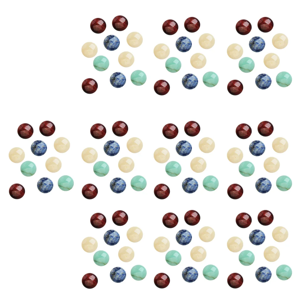 

100 Pieces Jewelry Making beads 8mm Half Round Gemstone Cabochon Stone DIY Charms