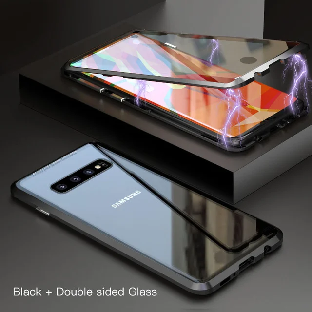 Полный Магнитный чехол для samsung Galaxy S8 S9 S10 плюс M30s передний и задний двойной Стекло