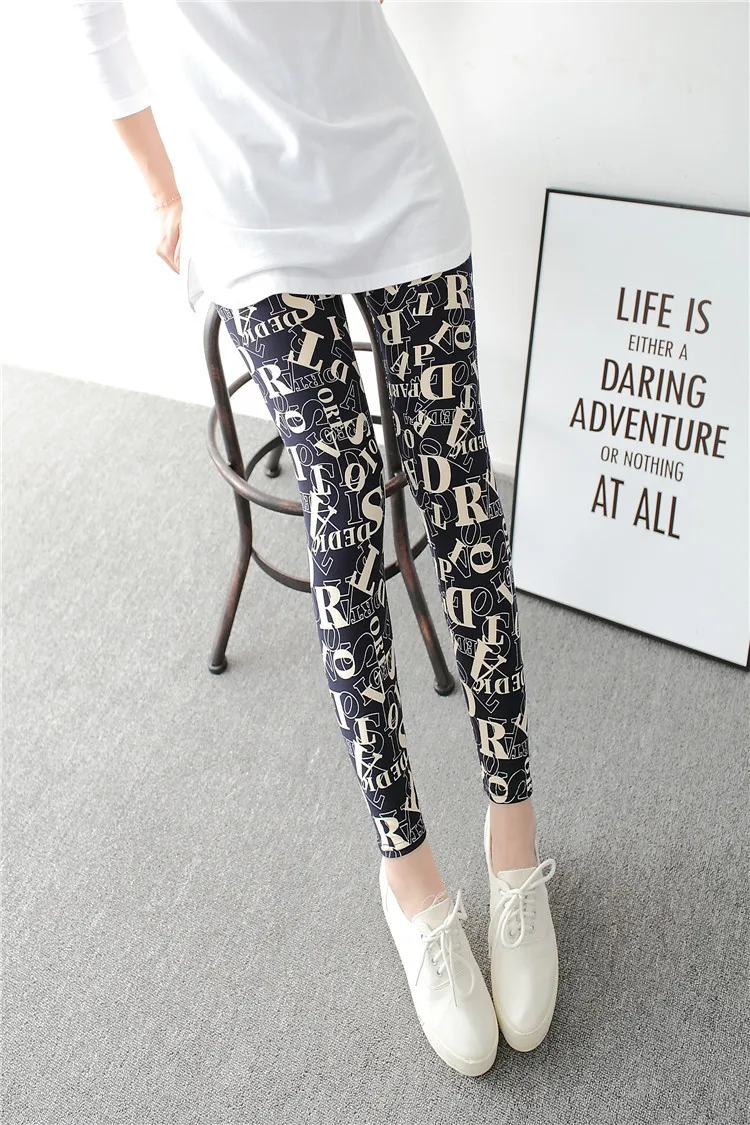 Эластичные летние леггинсы в этническом стиле ретро Леггинсы с принтом картины