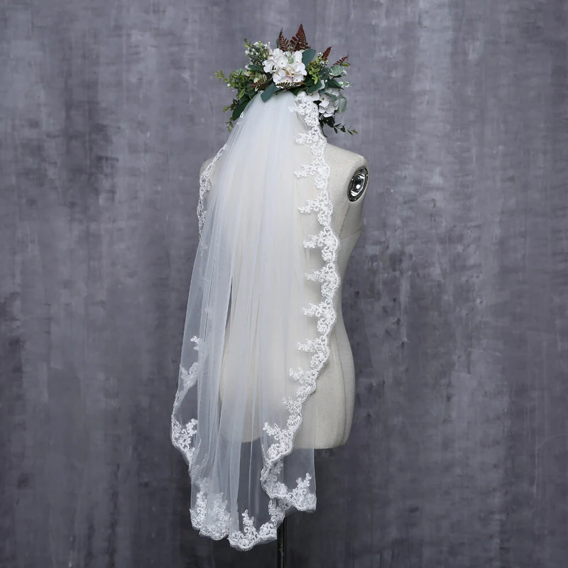 Новое поступление короткая фата со стразами однослойная свадебная свадебное