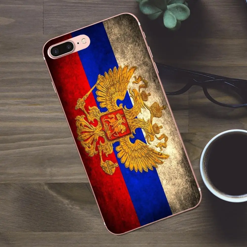 Флаг Российской Федерации для Huawei G8 Honor 5C 5X 6 6X 7 8 9 Y5II Mate P7 P8 P9 P10 P20 Lite Plus 2017 мягкий