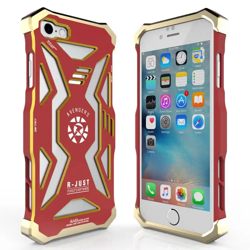 R просто Бренд Hero Серии Авиационного Алюминия Stronger Back Case For iPhone 7/Для 7 Plus 3 Дизайн С
