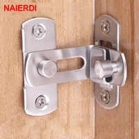 naierdi 90 degree hasp latches stainless steel sliding door chain locks security tools hardware for window cabinet hotel home