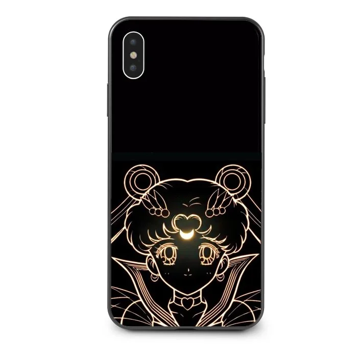 Сейлор Мун Луна и Артемида мягкий чехол для iPhone X XS Max XR в имени Луны 5 5S SE 6 6S Plus 7 8