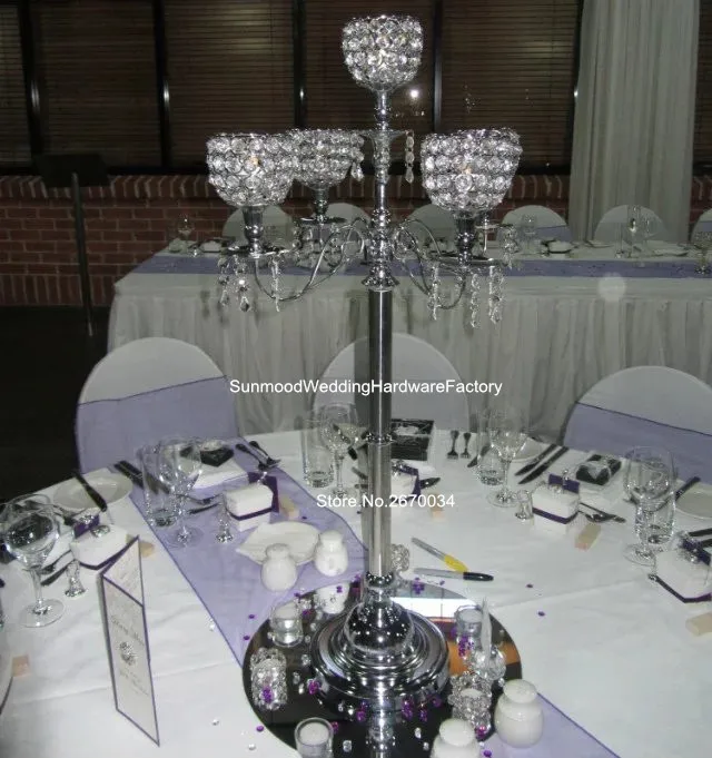 30 days sent out order )new!Wedding crystal Candelabra on Sale Decorative tall wedding candelabra centerpiece | Дом и сад