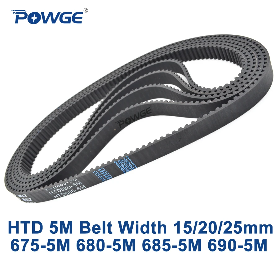 

Ремень ГРМ POWGE HTD 5 м C = 675/680/685/690, ширина 15/20/25 мм зубья 135 136 137 138 HTD5M, синхронный ремень 675-5 м 680-5 м 690-5 м
